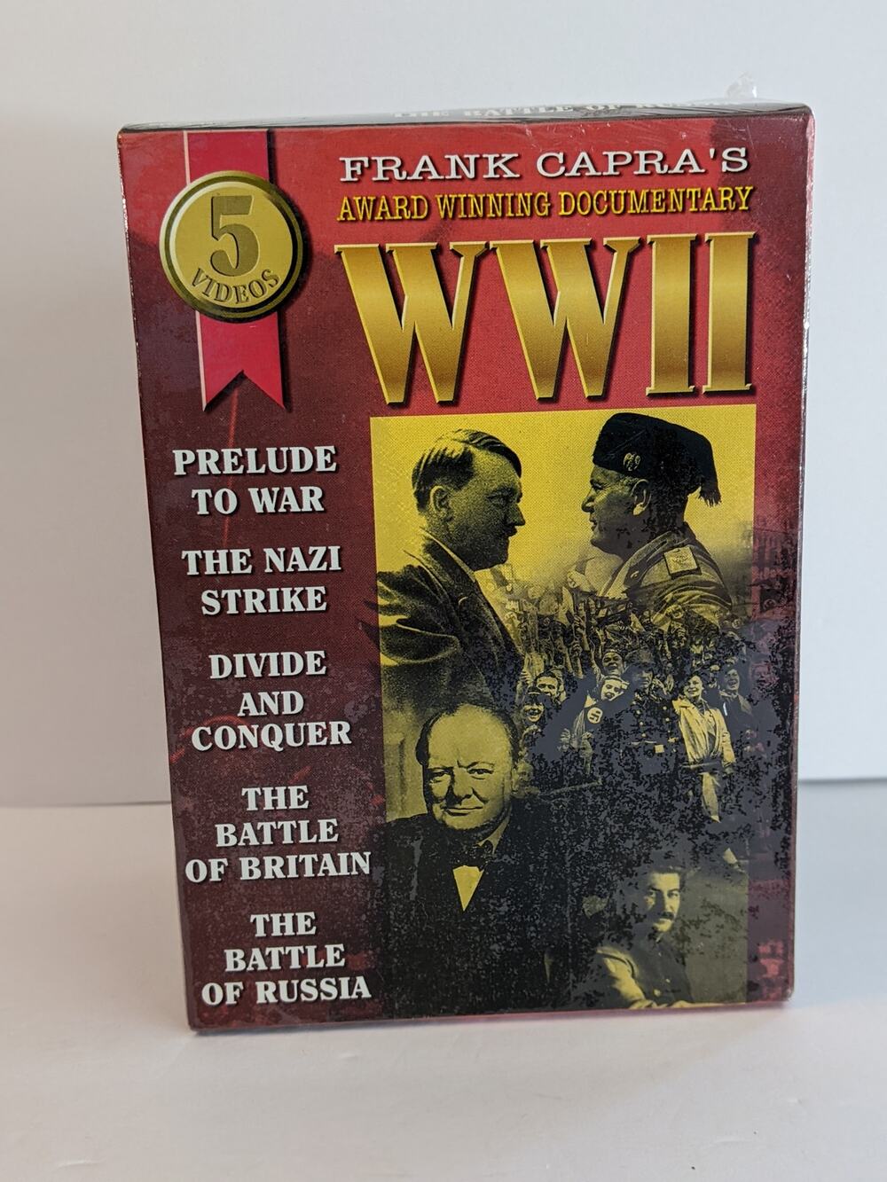 Frank Capra 5 VHS Tape Series World War II Documentary Award Winning 1997 Sealed